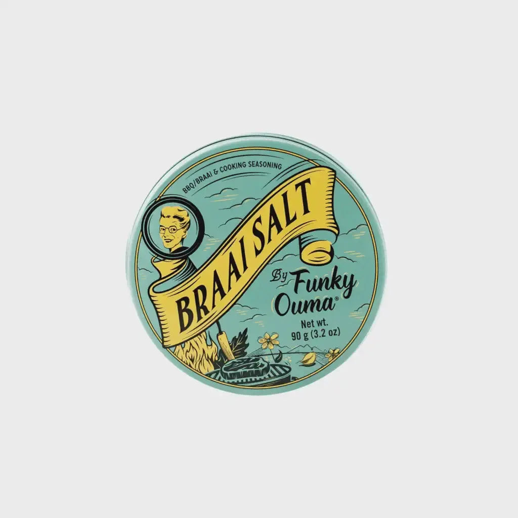 FUNKY OUMA BRAAI SALT TRAVEL TIN 90G Funky Ouma