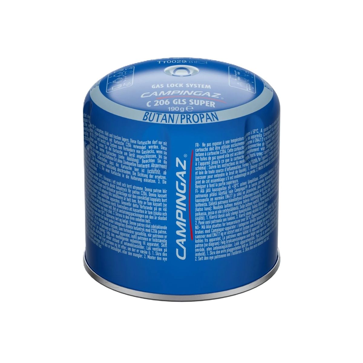 Campingaz C206 GLS Gas Cartridge, pierceable gas canister, 190g - Blue Campingaz