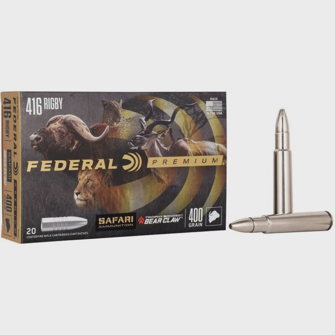 Federal 416 Rigby 400gr Trophy Bear Claw Cape Shok (Packet of 20)