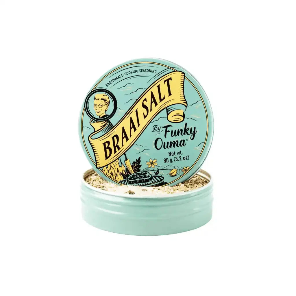 FUNKY OUMA BRAAI SALT TRAVEL TIN 90G Funky Ouma