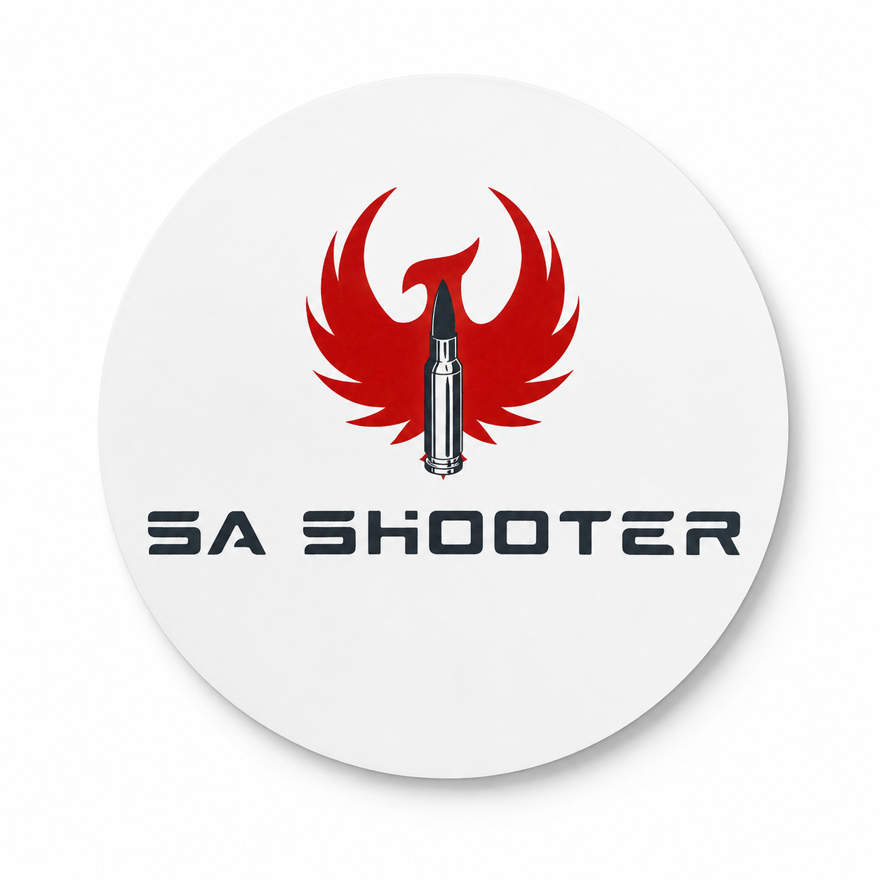 SA Shooter Sticker 2 | sashooter Round Vinyl Sticker SA Shooter