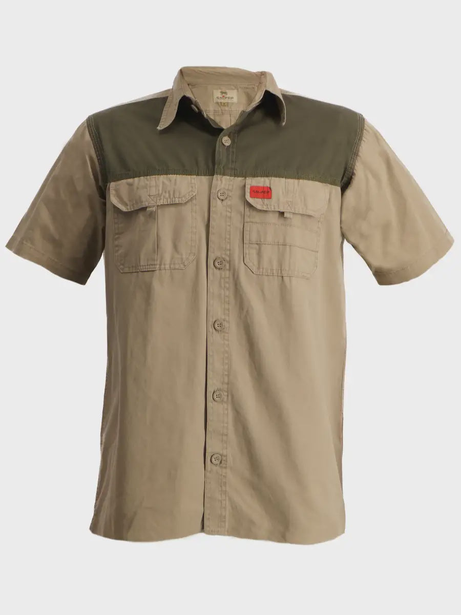 Sniper - Men’s Two Tone Shirt Khaki/Military Sniper Africa