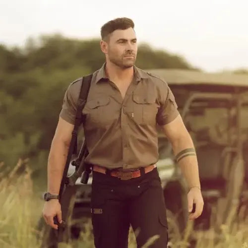 Boerboel Wear - Men’s Kalahari Shirt S/S – Bark Boerboel Wear