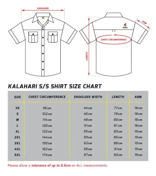 Boerboel Wear - Men’s Kalahari Shirt S/S – Bark Boerboel Wear