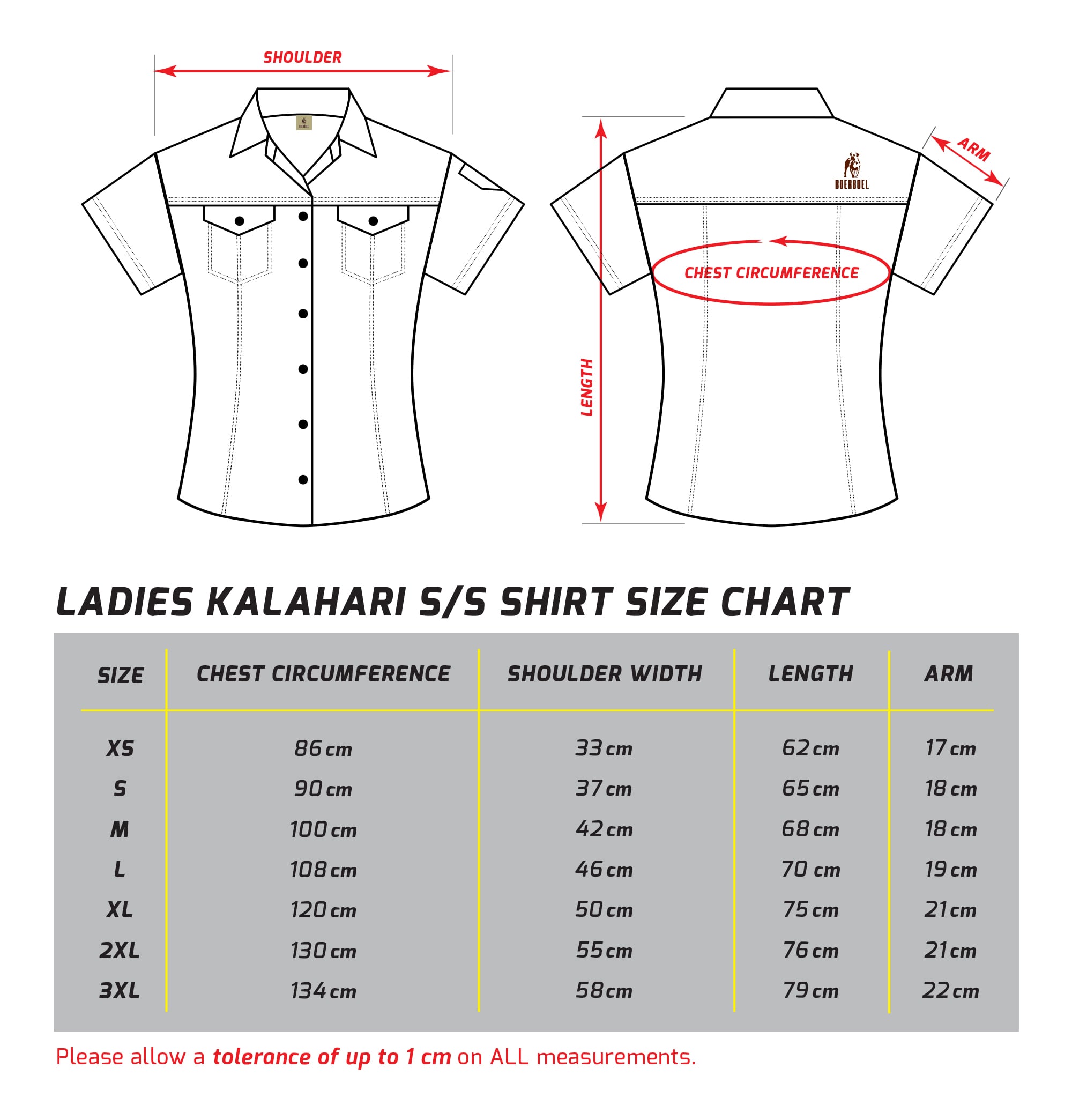 Boerboel Wear - Ladies S/S Kalahari Shirt Olivia Boerboel Wear