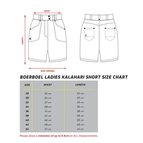 Boerboel Wear - Ladies Kalahari Shorts Stone Boerboel Wear