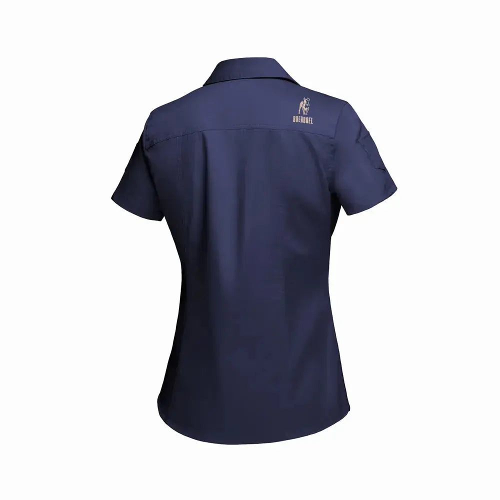 Boerboel Wear - Ladies S/S Kalahari Shirt Navy Boerboel Wear