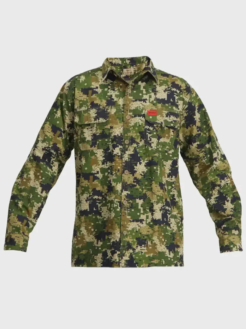 Sniper - Men's Adventure Long Sleeve Shirt - Pixelate Sniper Africa