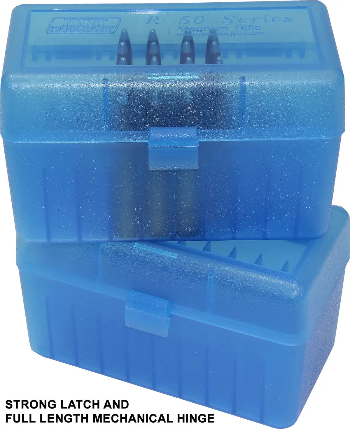 MTM AMMO BOX 50 RD RIFLE FLIP-TOP 260 - 450 NE MTM