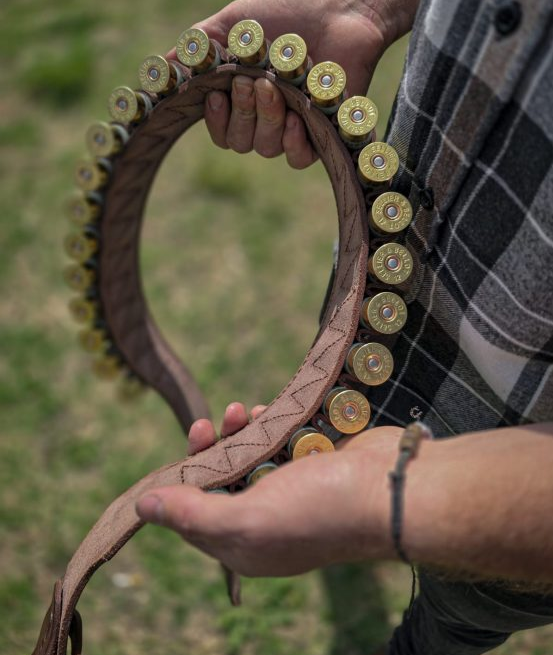 LEATHER SHOTGUN CATRIDGE BELT – OPEN LOOP