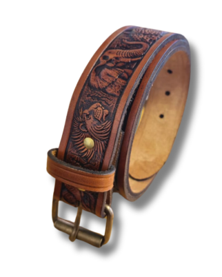 SINGLE LEATHER BIG FIVE 40MM BELT El Paso