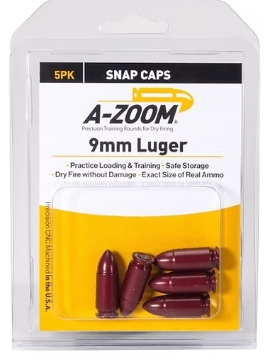 A-ZOOM Snap Caps 9mm Luger (5) A-Zoom