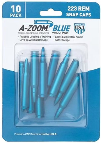 A-ZOOM Snap Caps 223 Rem. Blue Valu-Pak (10) A-Zoom