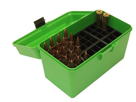 MTM H50-XL 300 WSM / 300 Rem Ultra Mag 50 RD Deluxe Ammo Box w/ Handle (Green)