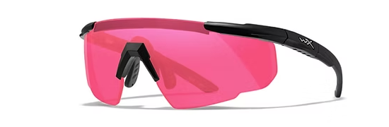 Saber Advanced Vermillion Matte Black Frame W/Bag Protective Eyewear