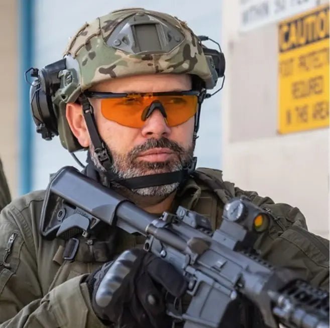WX SABER ADVANCED Protective Eyewear (Black Frame + 2 Lenses : Smoke / Rust) Wiley X