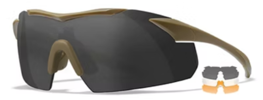 WX Vapor Grey/Clear/Light Rust Tan Frame Protective Eyewear Wiley X