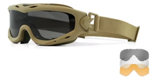 Spear Dual Smoke/Clear/Rust Tan Frame Protective Eyewear Wiley X