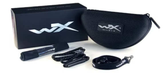 WX Boss Grey Silver Flash Gloss Black Frame Wiley X