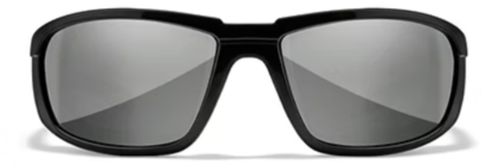 WX Boss Grey Silver Flash Gloss Black Frame Wiley X