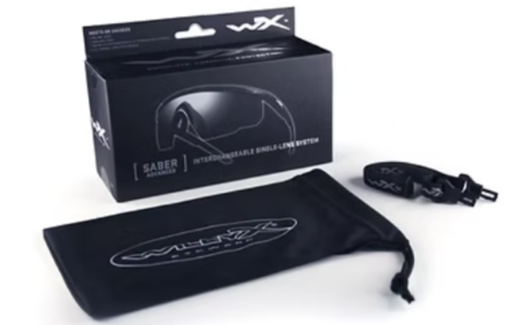 Saber Advanced Smoke Matte Black Frame w/Bag Protective Eyewear Wiley X