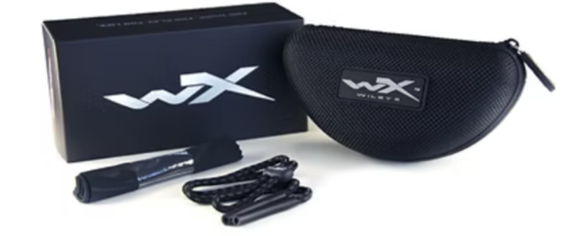 WX Valor 2.5 Smoke Grey Matte Black Frame Protective Eyewear