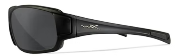 WX Omega Captivate Smoke Grey Matte Black Frame Protective Eyewear