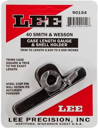 LEE Case Length Gauge & Shell Holder 40 Smith & Wesson Lee Precision