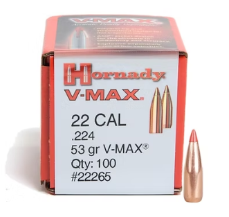 HORNADY .22 Cal .224 53 GR V-MAX® Bullets (100)
