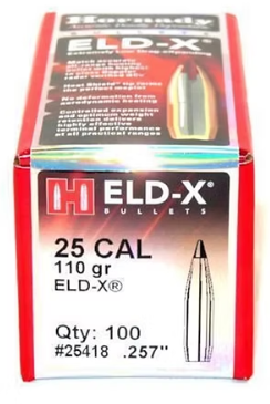 HORNADY 25 Cal .257 110 GR ELD-X® Bullets (100) Hornady