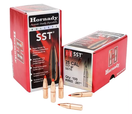 HORNADY 25 Cal .257 117 GR SST® Bullets (100)