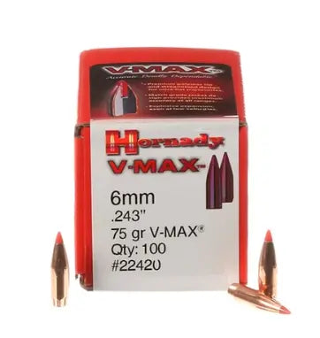 HORNADY 6mm .243 75 GR V-MAX® Bullets (100) Hornady