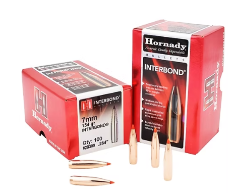 HORNADY 7mm .284 154 GR InterBond® Bullets (100)