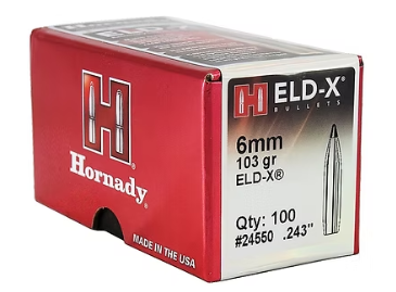 HORNADY 6mm .243 103 GR ELD-X® Bullets (100)