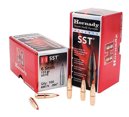 HORNADY 6.5mm .264 123 GR SST® (Grendel/LBC/Lapua) Bullets (100) Hornady