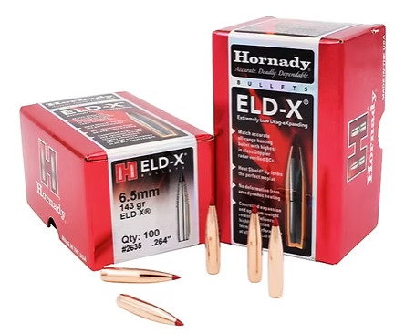 HORNADY 6.5mm .264 143 GR ELD-X® Bullets (100)