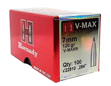 HORNADY 7mm .284 120 GR V-MAX® Bullets (100) Hornady