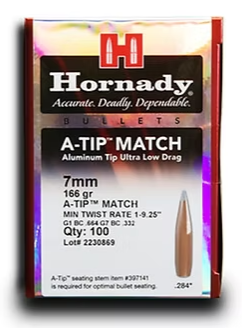HORNADY 7mm .284 166 GR A-Tip® Match Bullets (100)