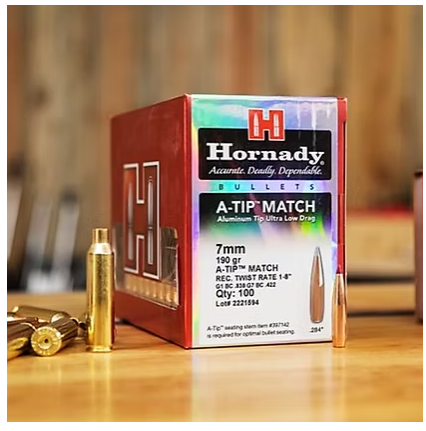 HORNADY 7mm .284 190 GR A-Tip® Match Bullets (100) Hornady