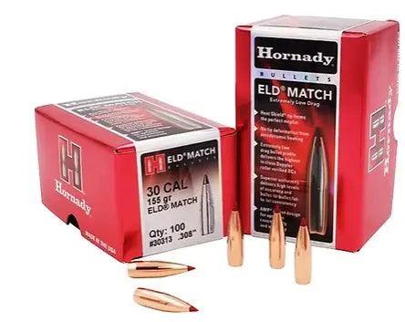 HORNADY 30 Cal .308 155 GR ELD® Match Bullets (100) Hornady