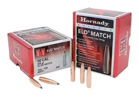 HORNADY 30 Cal .308 208 GR ELD® Match Bullets (100) Hornady