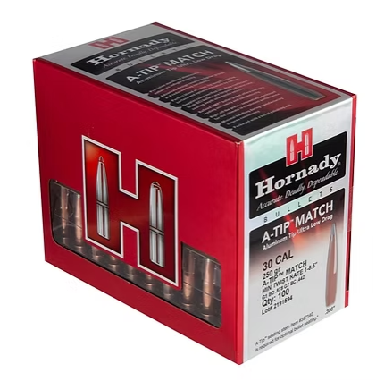 HORNADY 30 Cal .308 250 GR A-Tip® Match Bullets (100)