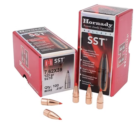 HORNADY 7.62 x 39 Cal .310 123 GR SST® Bullets (100) Hornady