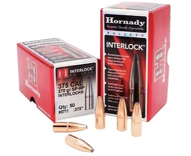 HORNADY 375 Cal .375 270 GR InterLock® SP-RP Bullets (50)