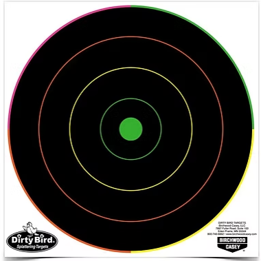 BC DIRTY BIRD® 8 INCH Multi-Color Bull's Eye Targets (20)