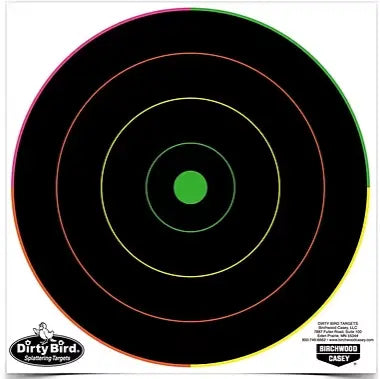 BC DIRTY BIRD® 8 INCH Multi-Color Bull's Eye Targets (20) Birchwood Casey