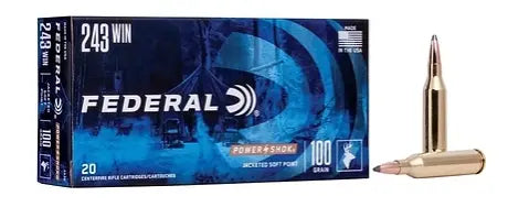 FEDERAL Power-Shock Rifle 243 Win 100 GR (20) Federal