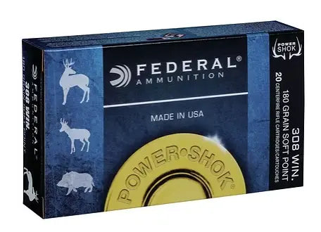 FEDERAL Power-Shok Rifle 308 Win 180 GR (20) Federal