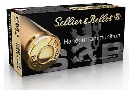 Sellier & Bellot 7.62 x 25 TOKAREV FMJ 85 GR (50) Sellier & Bellot