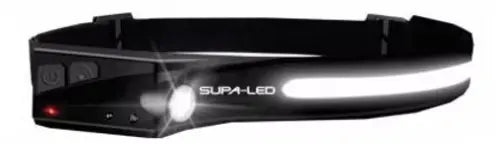 SUPALED AURA 230 DEGREE 350LUMENS RECHARGE HEADLAMP W/COBB & MOTION Supa-Led